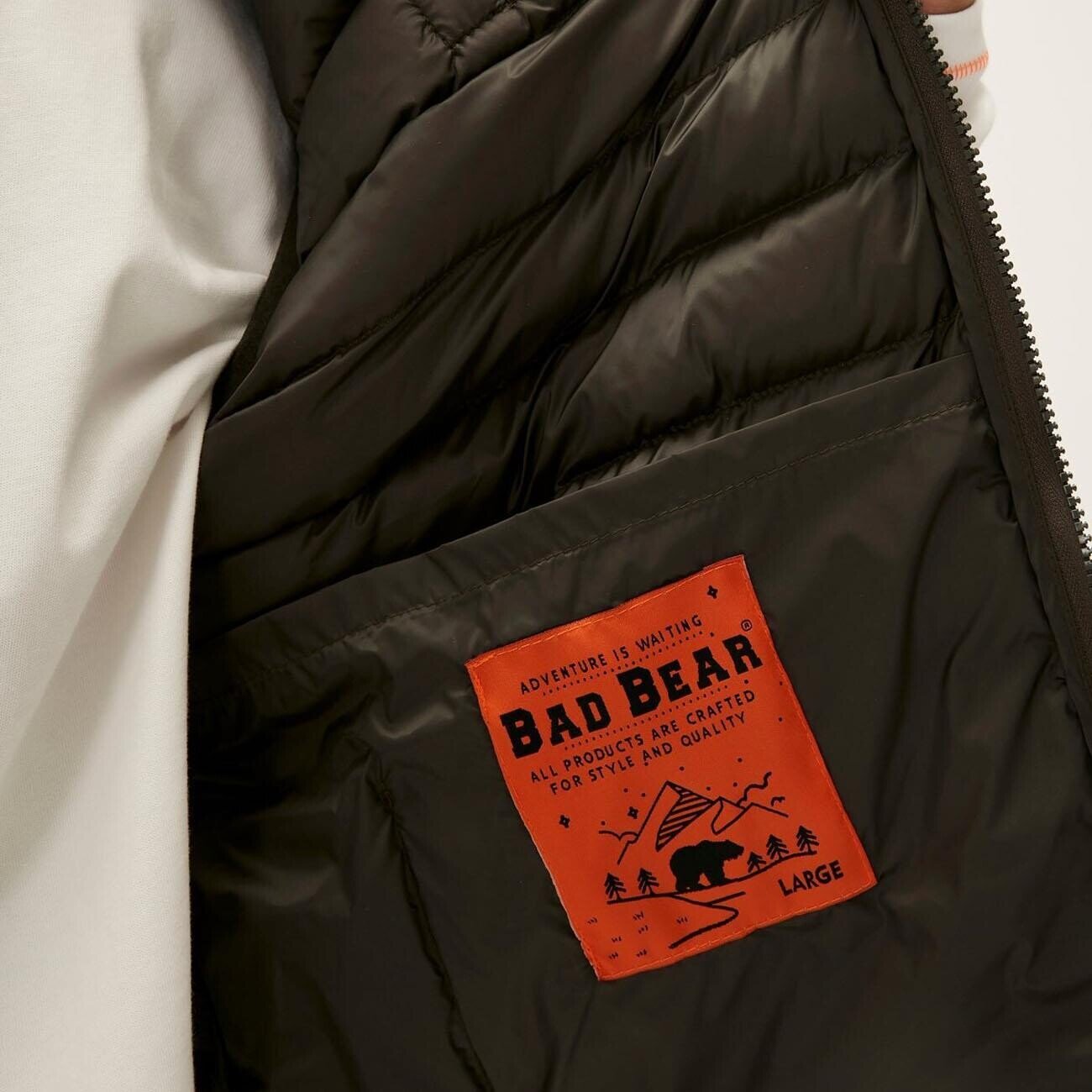 Bad Bear 22.02.17.002 Archer Puffer Vest Haki - 5