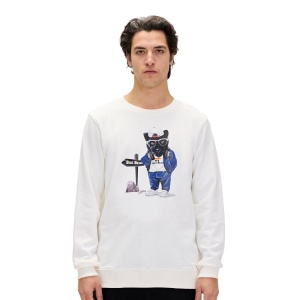 Bad Bear 24.02.12.020 Panther Crewneck Sweatshirt Beyaz 