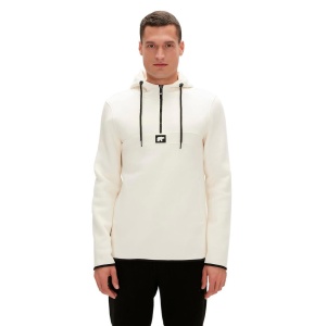 Bad Bear Defence Half-Zip Hoodie Beyaz 