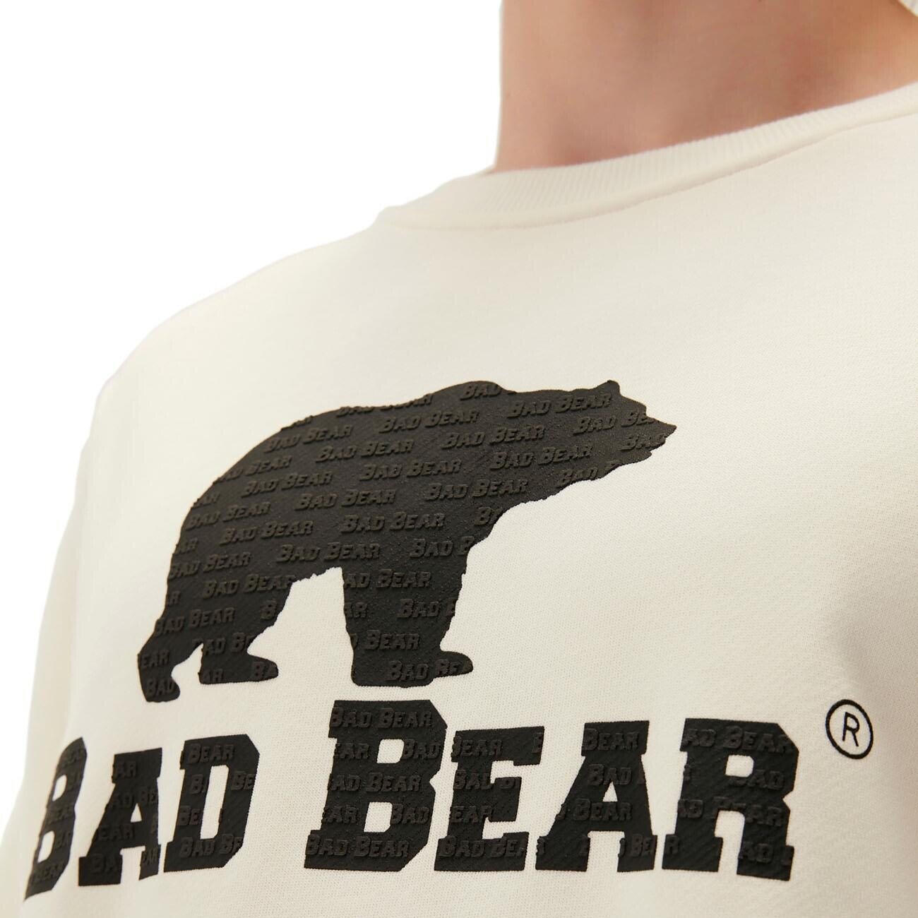 Bad Bear Logo Crewneck Sweatshirt Ekru - 3