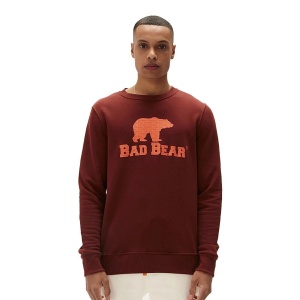 Bad Bear Logo Crewneck Sweatshirt Kahve 