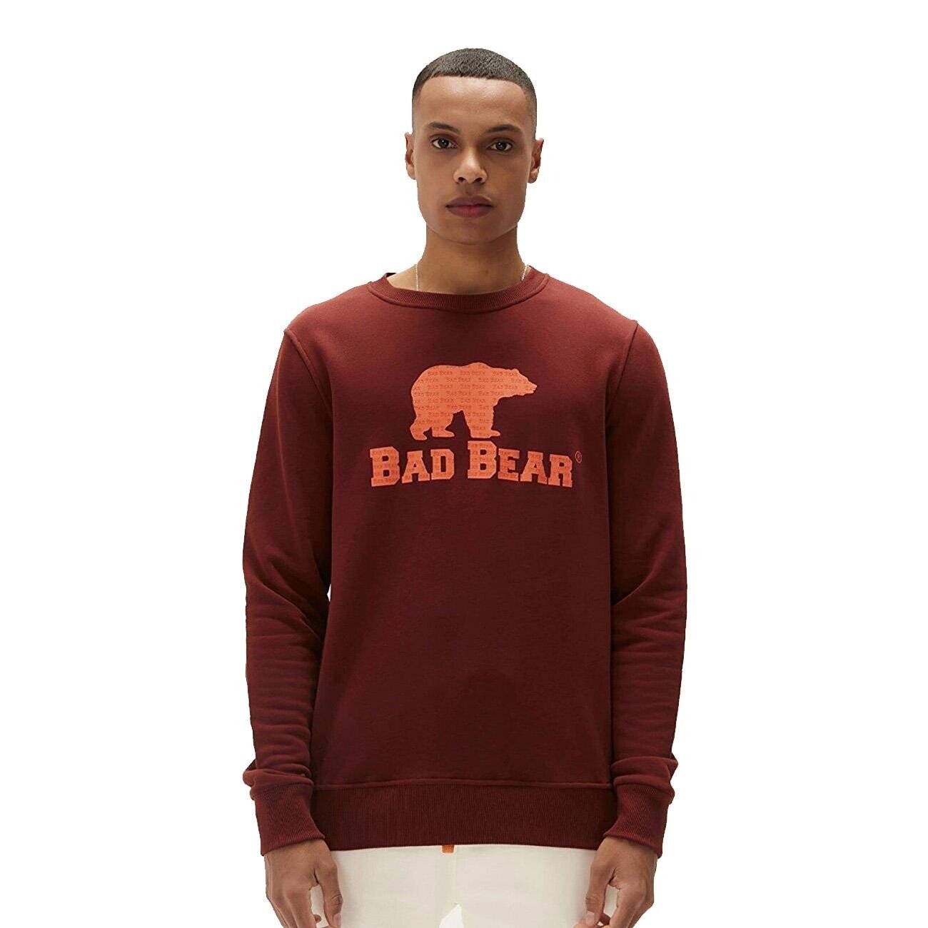 Bad Bear Logo Crewneck Sweatshirt Kahve - 1