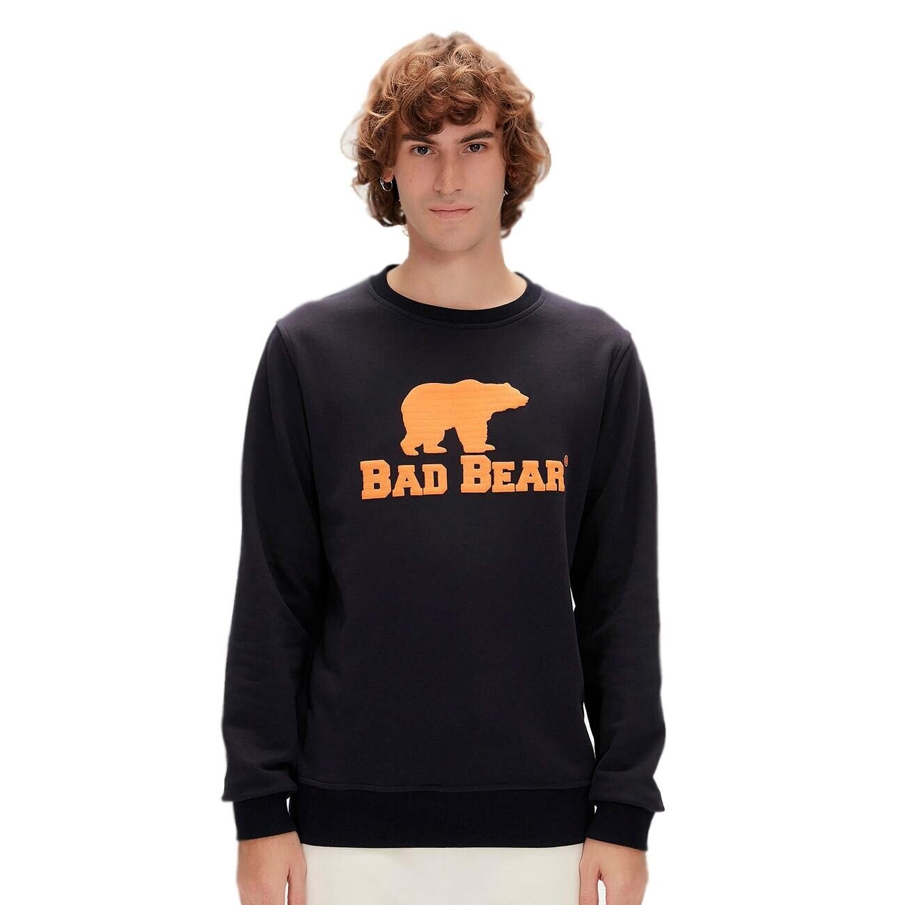 Bad Bear Logo Crewneck Sweatshirt Lacivert - 1