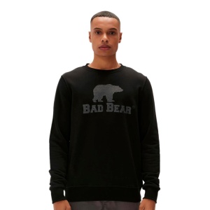 Bad Bear Logo Crewneck Sweatshirt Siyah 