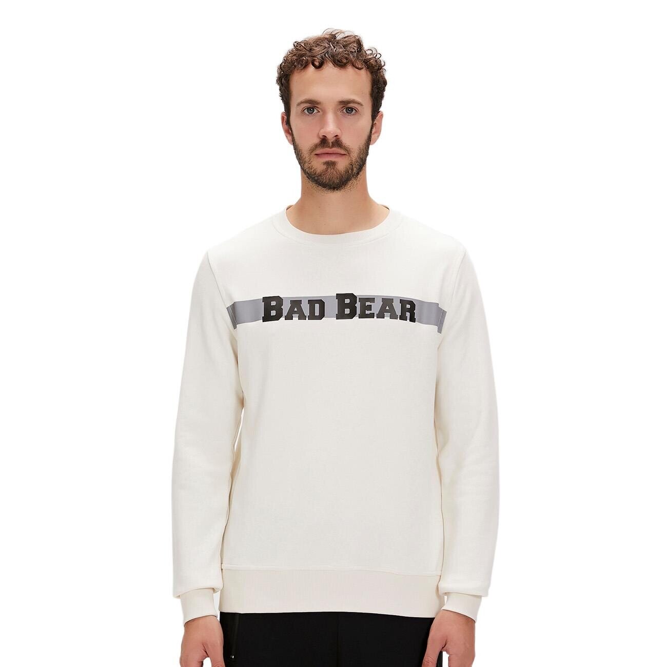 Bad Bear Reflect Bear Crewneck Sweatshirt Ekru - 1