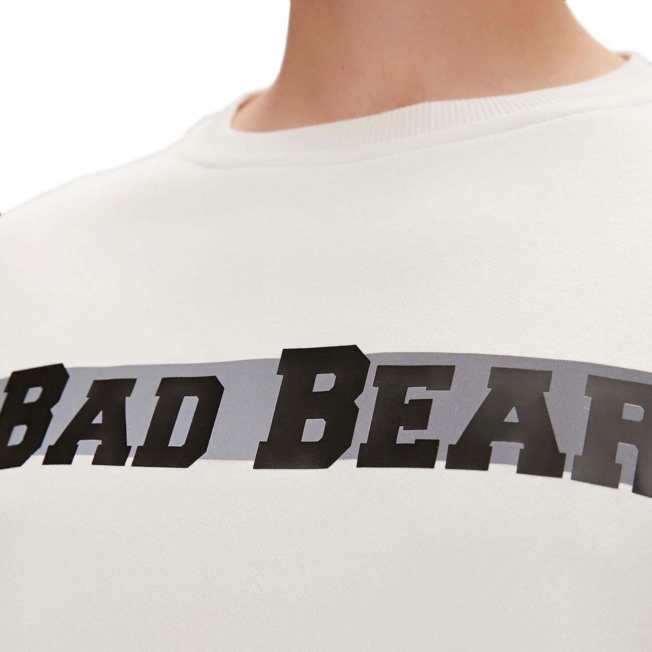 Bad Bear Reflect Bear Crewneck Sweatshirt Ekru - 3