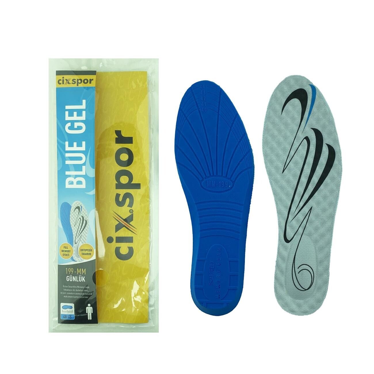 Cix Spor Blue Gel Ayakkabı Tabanlığı Beyaz-Siyah - 1