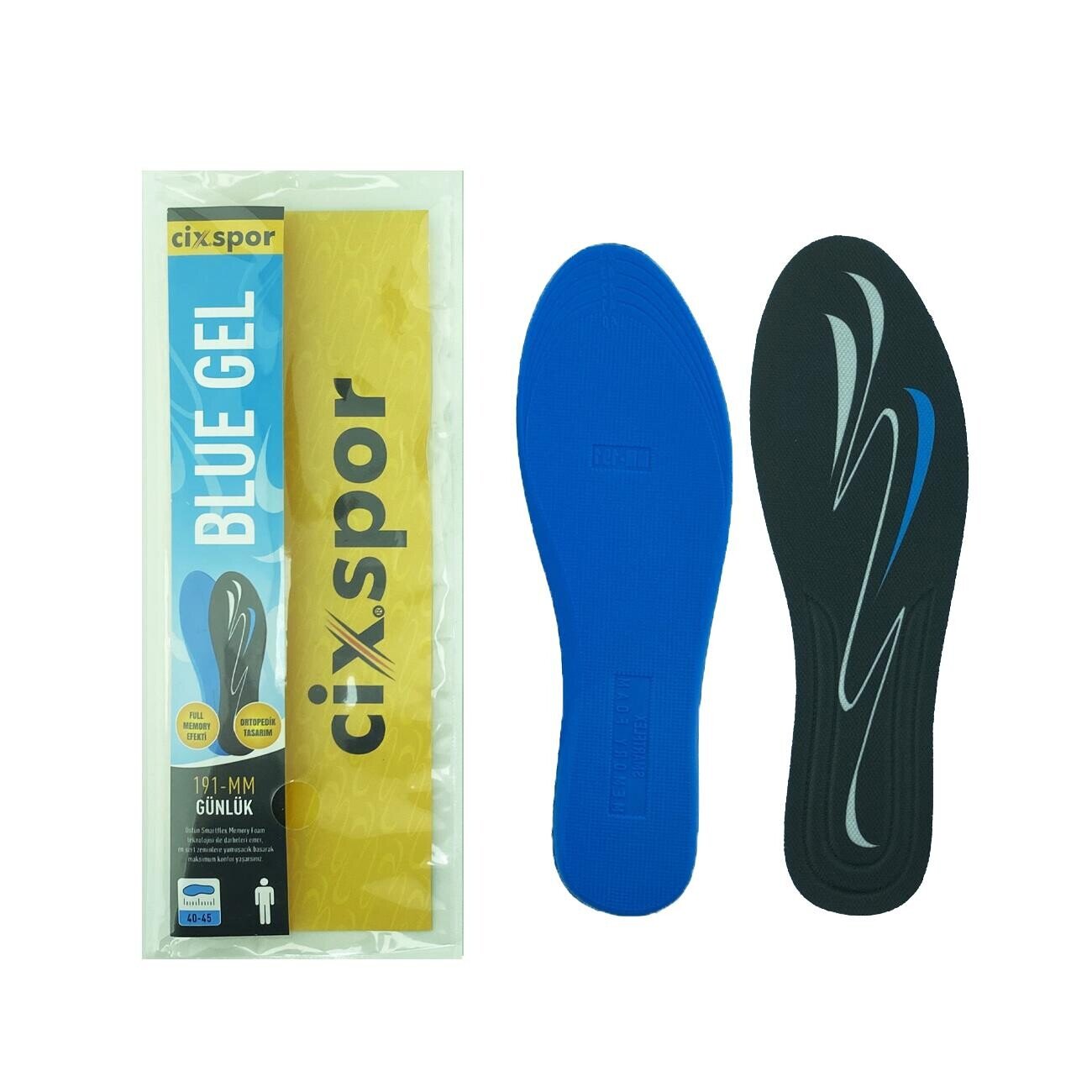 Cix Spor Blue Gel Ayakkabı Tabanlığı Siyah - 1