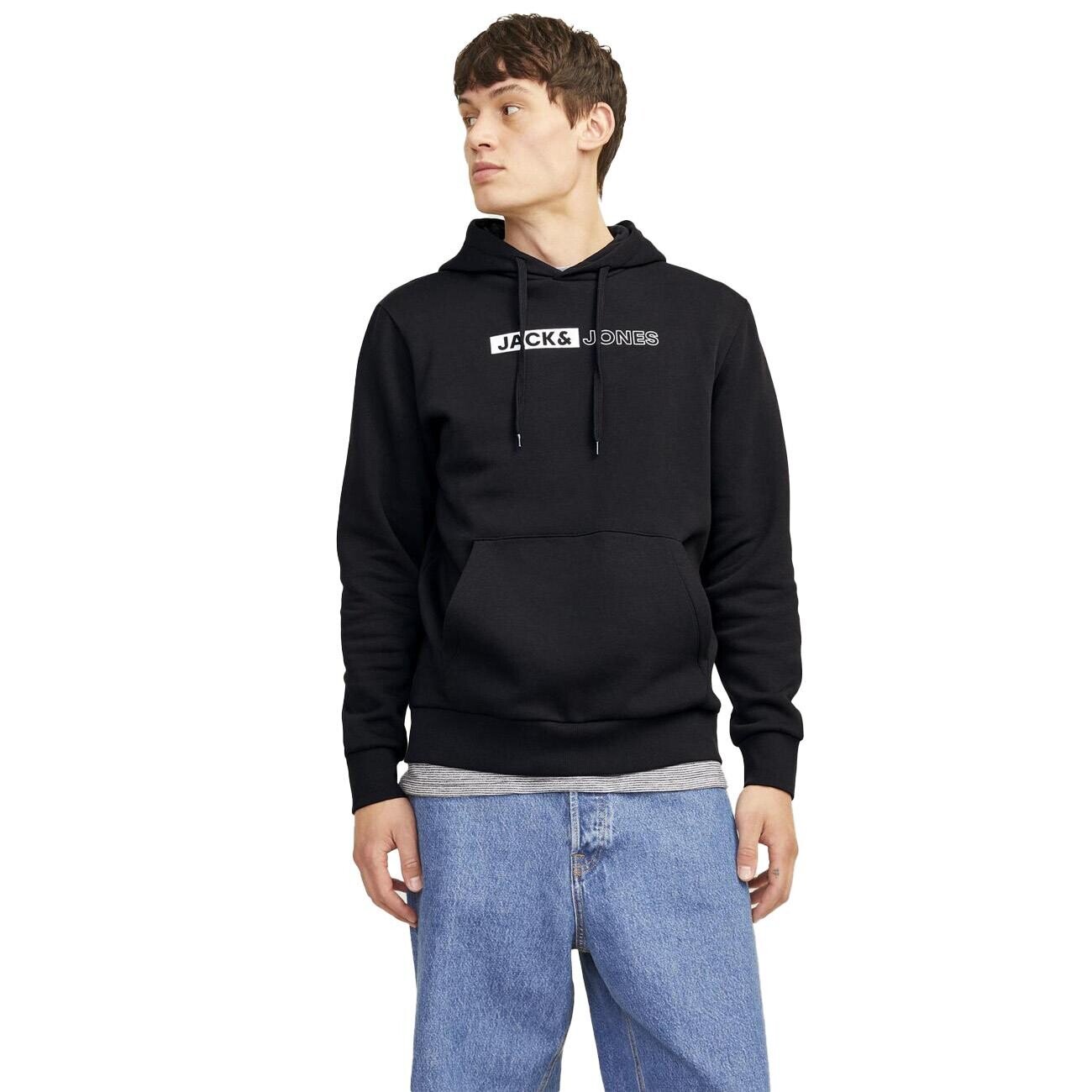 Jack & Jones 12233599 Jjecorp Logo Sweat Hood Siyah - 2