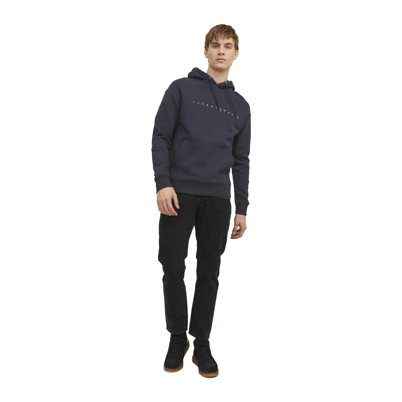 Jack & Jones 12233972 Jjestar Jj Sweat Hood Noos Lacivert - 2