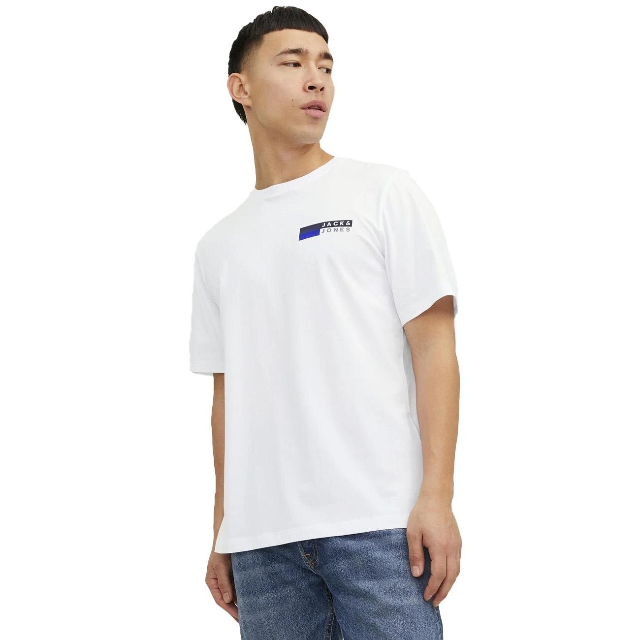 Jack & Jones 12233999 Jjecorp Logo Tee Play Ss O-Neck Noos Beyaz Küçük - 2