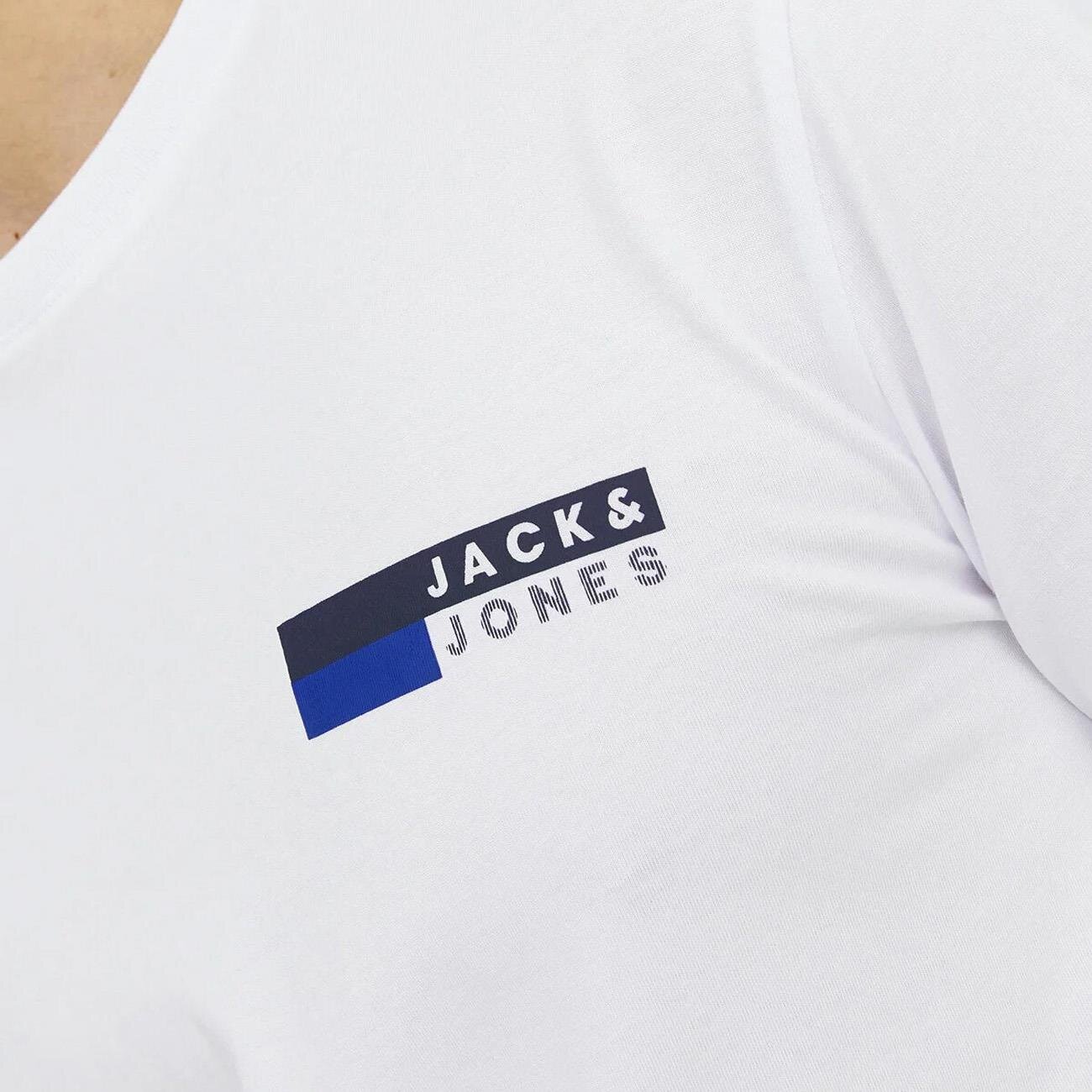 Jack & Jones 12233999 Jjecorp Logo Tee Play Ss O-Neck Noos Beyaz Küçük - 4