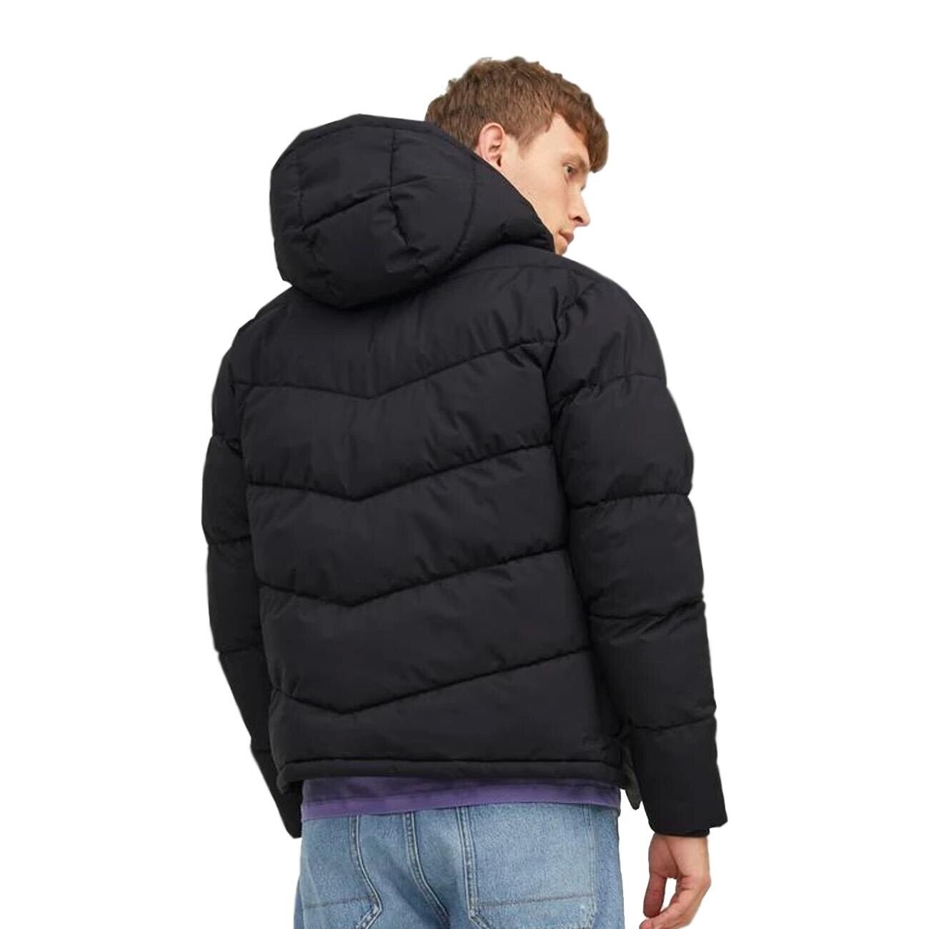 Jack & Jones 12238849 Jorvesterbro Puffer Ceket Sn Siyah - 4