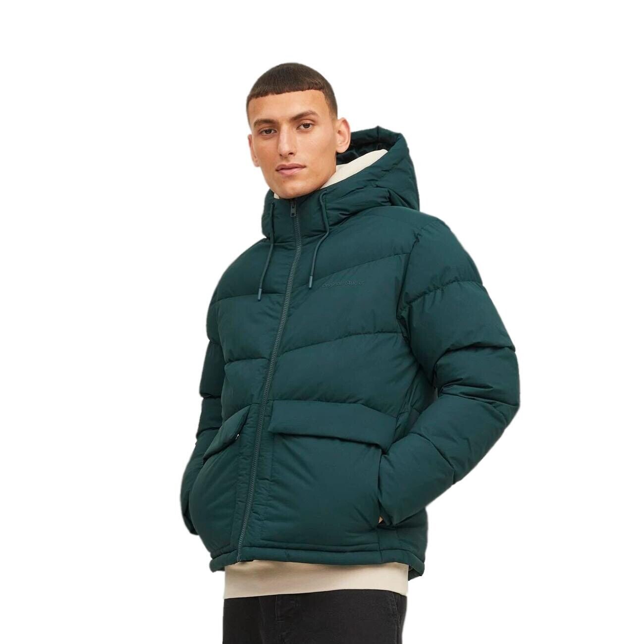 Jack & Jones 12238849 Jorvesterbro Puffer Ceket Sn Yeşil - 2