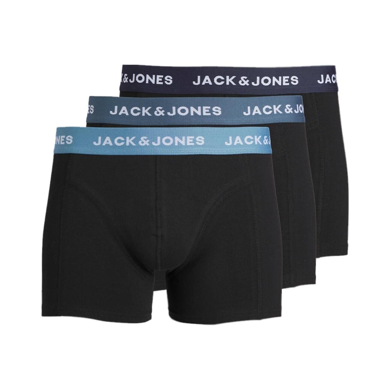 Jack & Jones 12240256 Jacsolid Alex 3'lü Boxer Siyah - 1