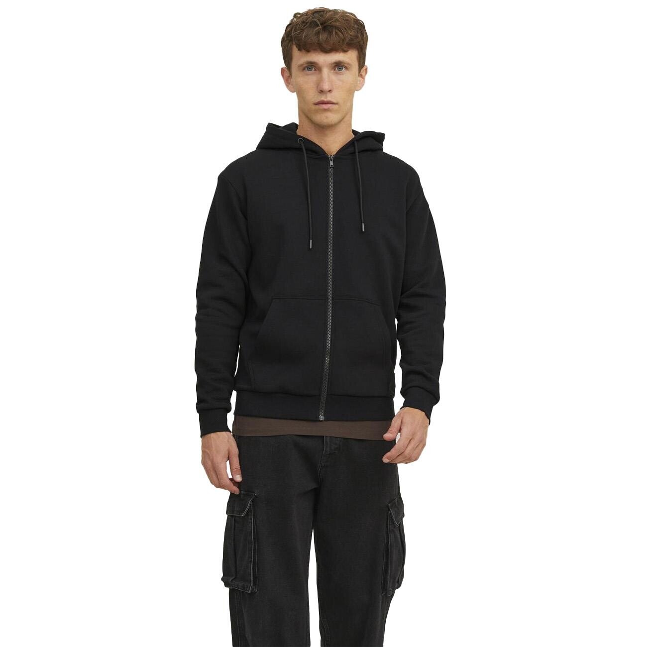 Jack & Jones 12249342 Jjebradley Sweat Zip Siyah - 3