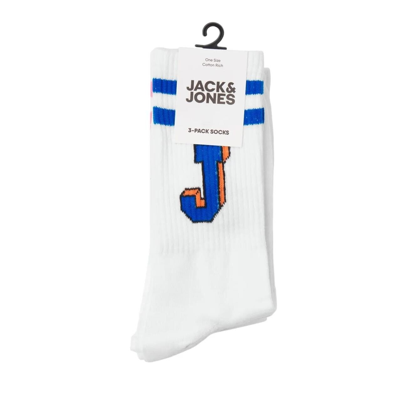 Jack & Jones 12251466 Jacsingle J Tennis Çorap 3'lü Beyaz - 2