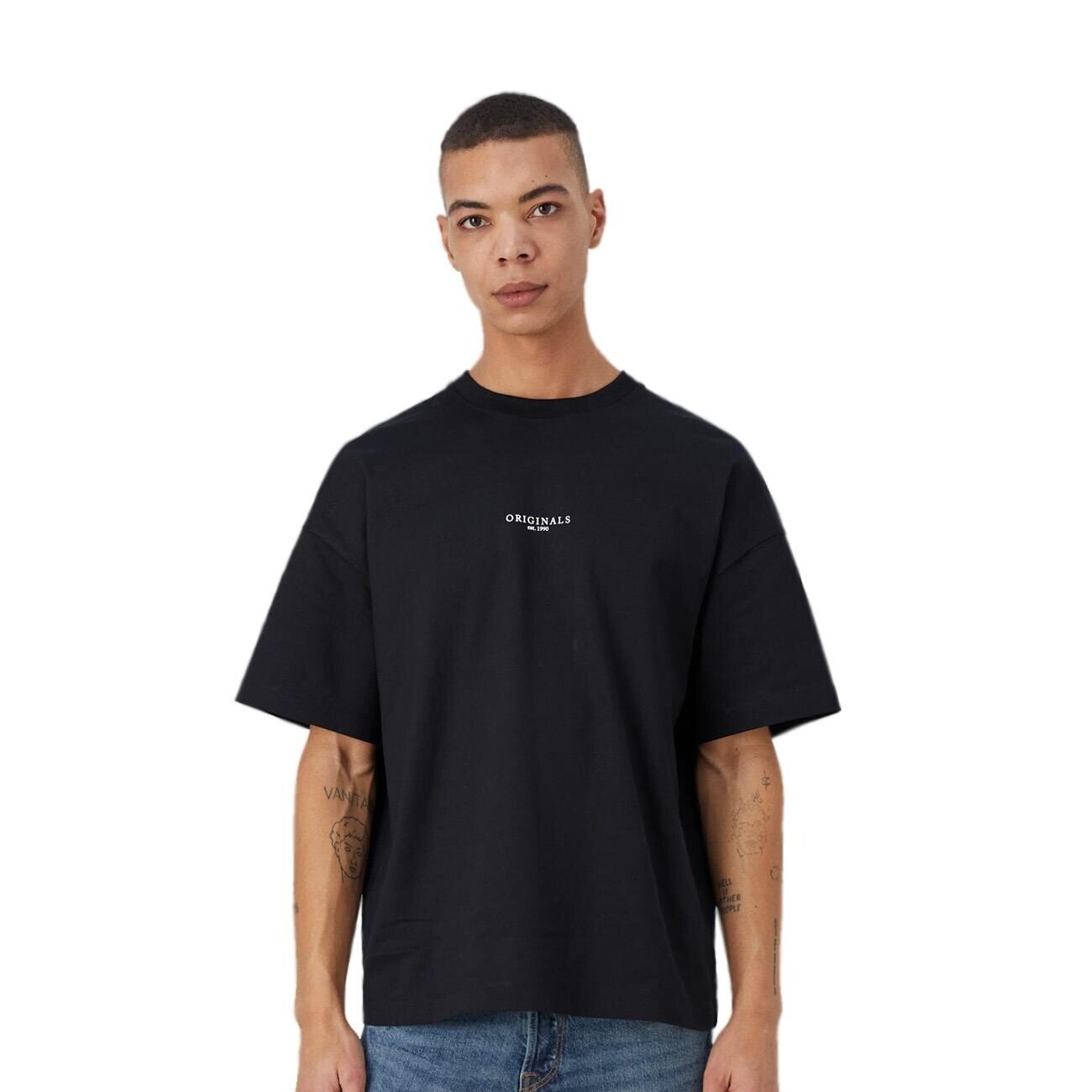 Jack & Jones 12251774 Jorsantorini Tişört Ss Crew Neck Siyah - 2