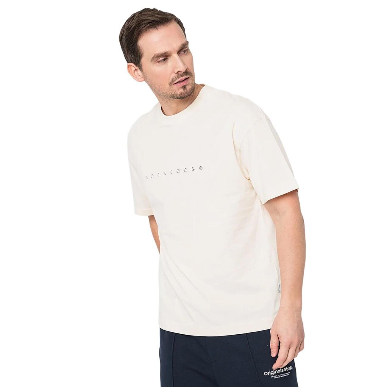 Jack & Jones 12251966 Joreaster Activity Tişört Ss Crew Neck Krem - 2