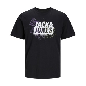 Jack & Jones 12252376 Jcomap Logo Tişört Ss Crew Neck Sn Siyah 