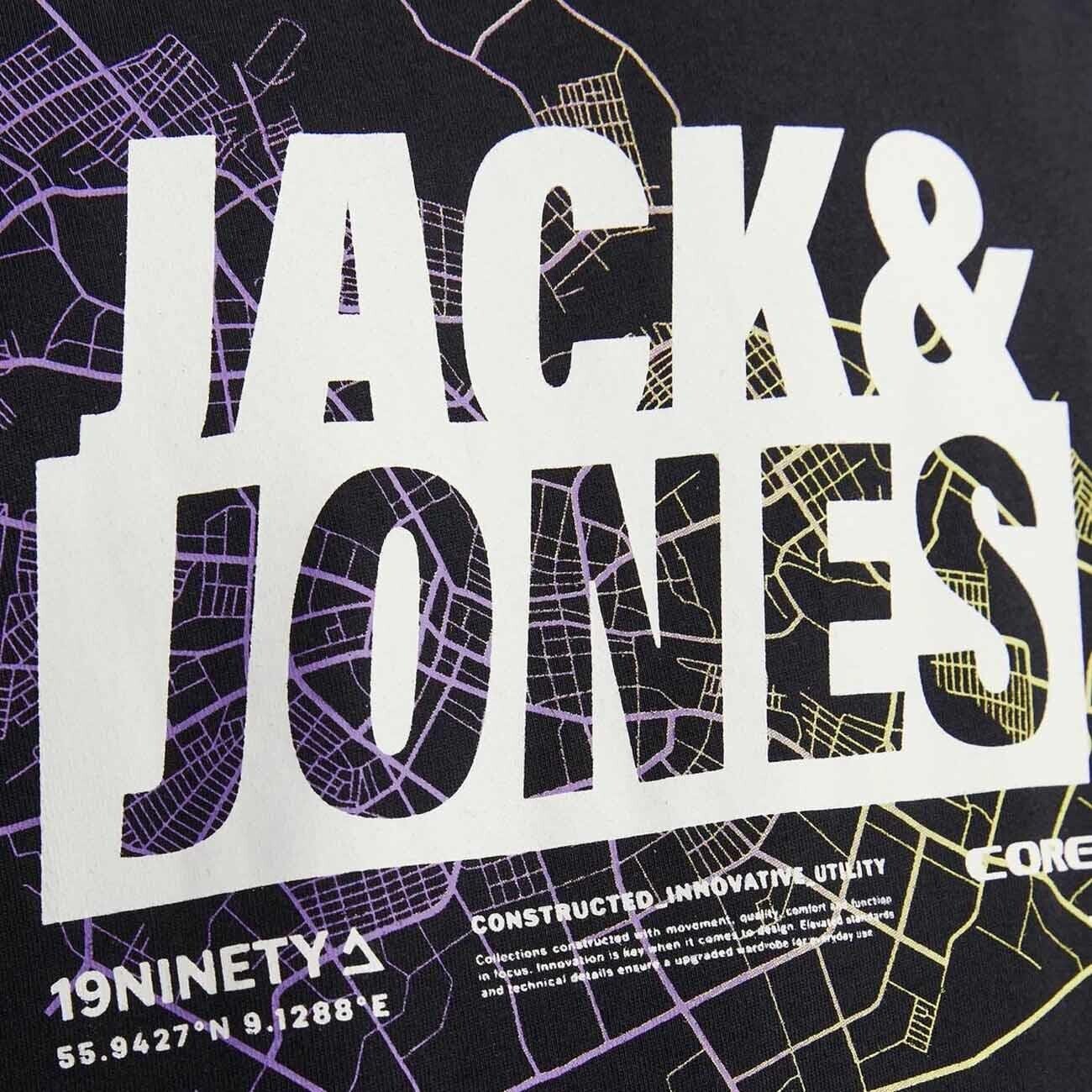 Jack & Jones 12252376 Jcomap Logo Tişört Ss Crew Neck Sn Siyah - 5