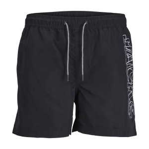 Jack & Jones 12253118 Jpstfiji Jjswim Double Logo Sn Ly Siyah 