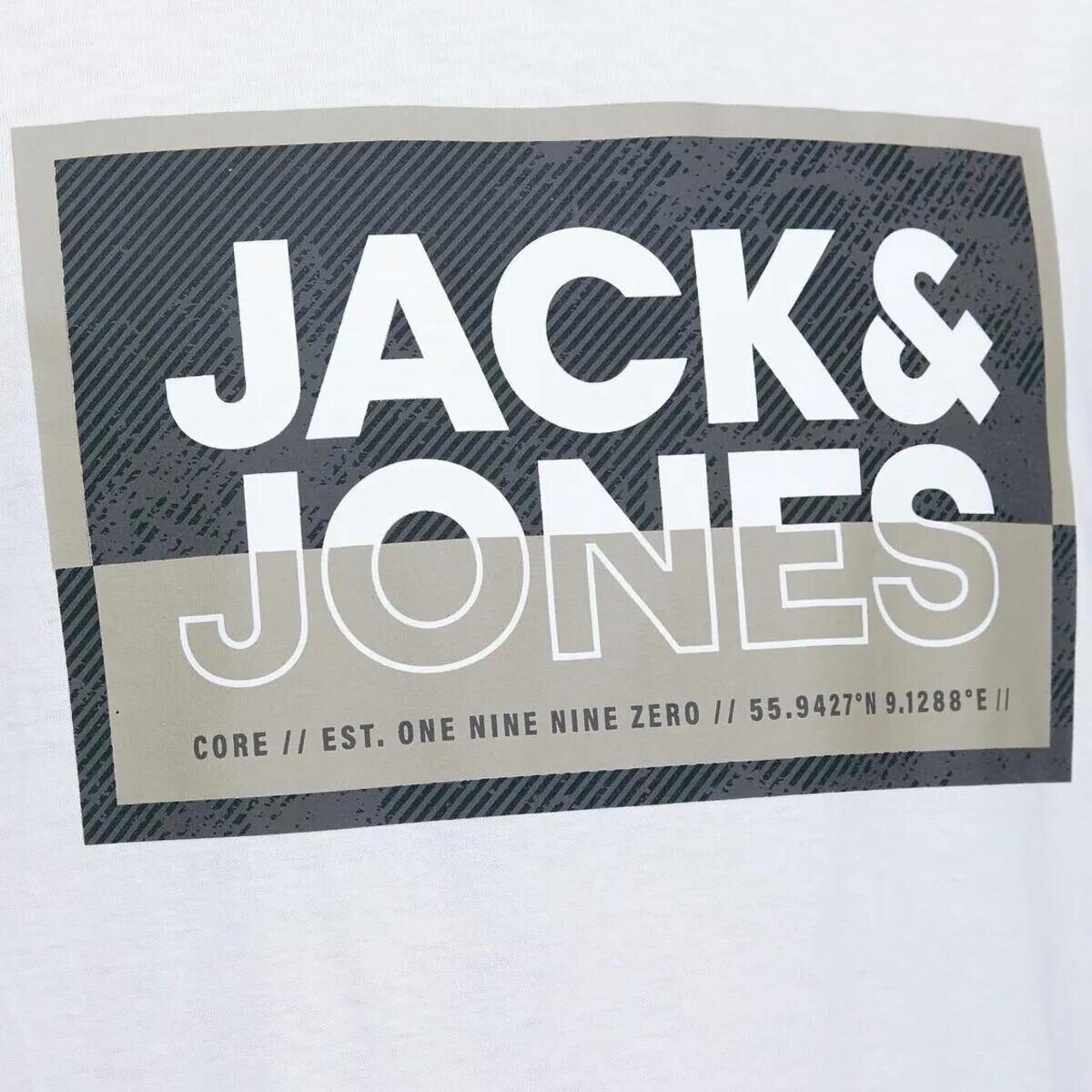 Jack & Jones 12253442 Jcologan Tişört SS Crew Neck SS24 Ln Beyaz - 2