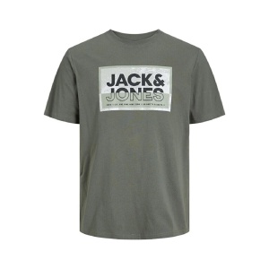 Jack & Jones 12253442 Jcologan Tişört SS Crew Neck SS24 Ln Haki 