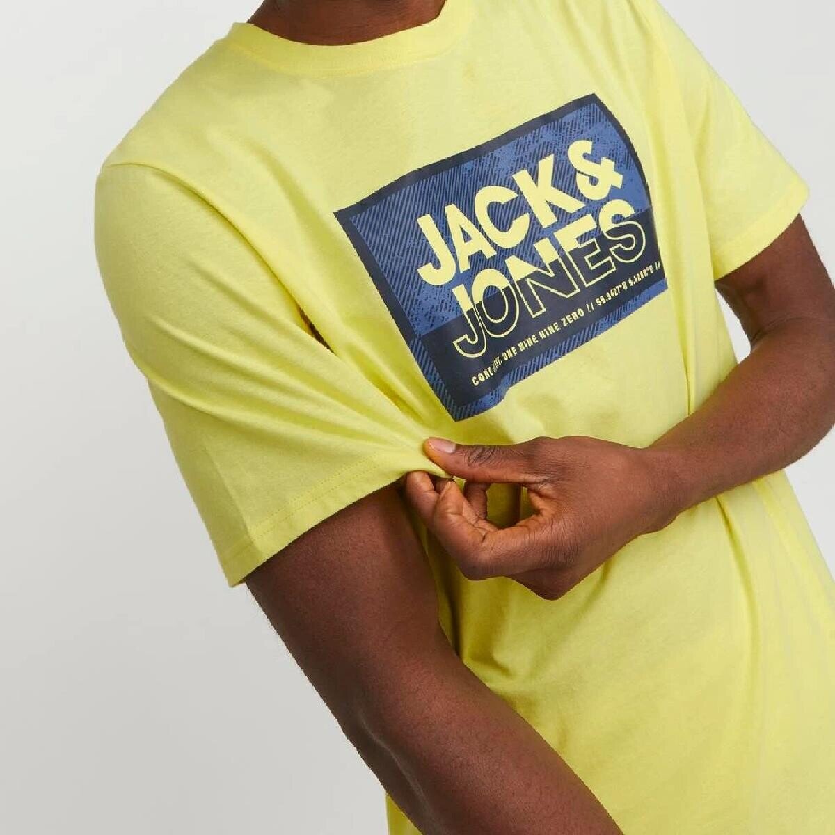 Jack & Jones 12253442 Jcologan Tişört SS Crew Neck SS24 Ln Sarı - 3