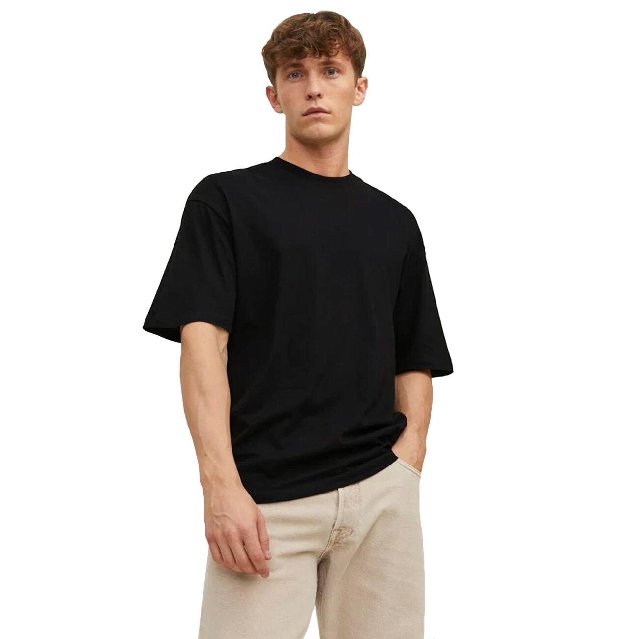 Jack & Jones 12253993 Jorgrand Oversize Tişört Ss Crew Neck Blk Siyah - 2