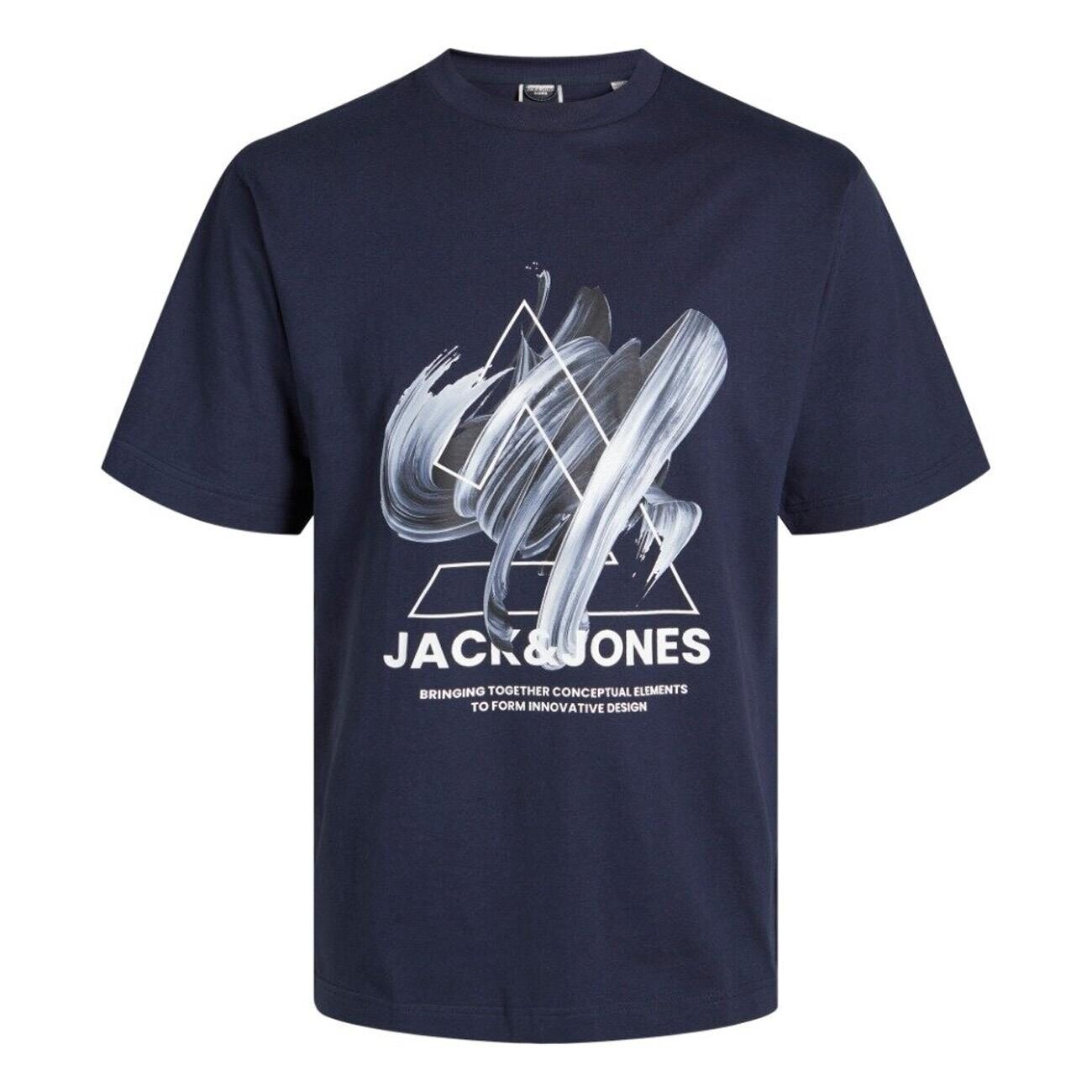 Jack & Jones 12254609 Jcotint Tişört Ss Crew Neck Lacivert - 1