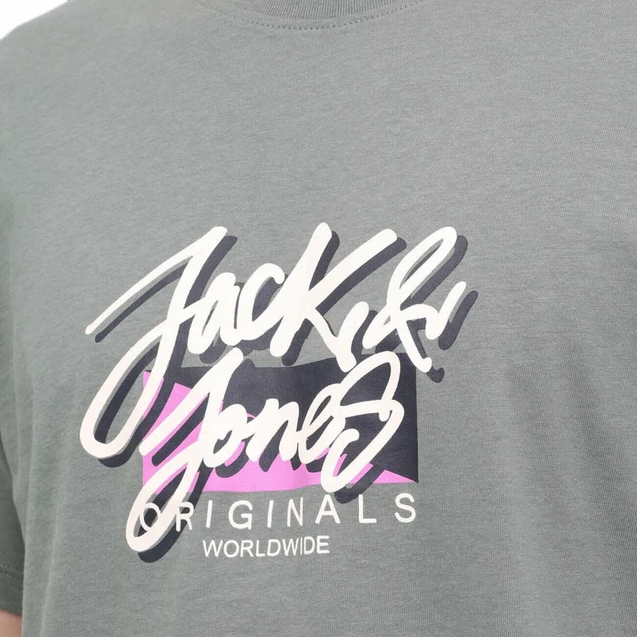 Jack & Jones 12255650 Jortampa Tişört Ss Crew Neck 1 Fst Ln Yeşil - 4