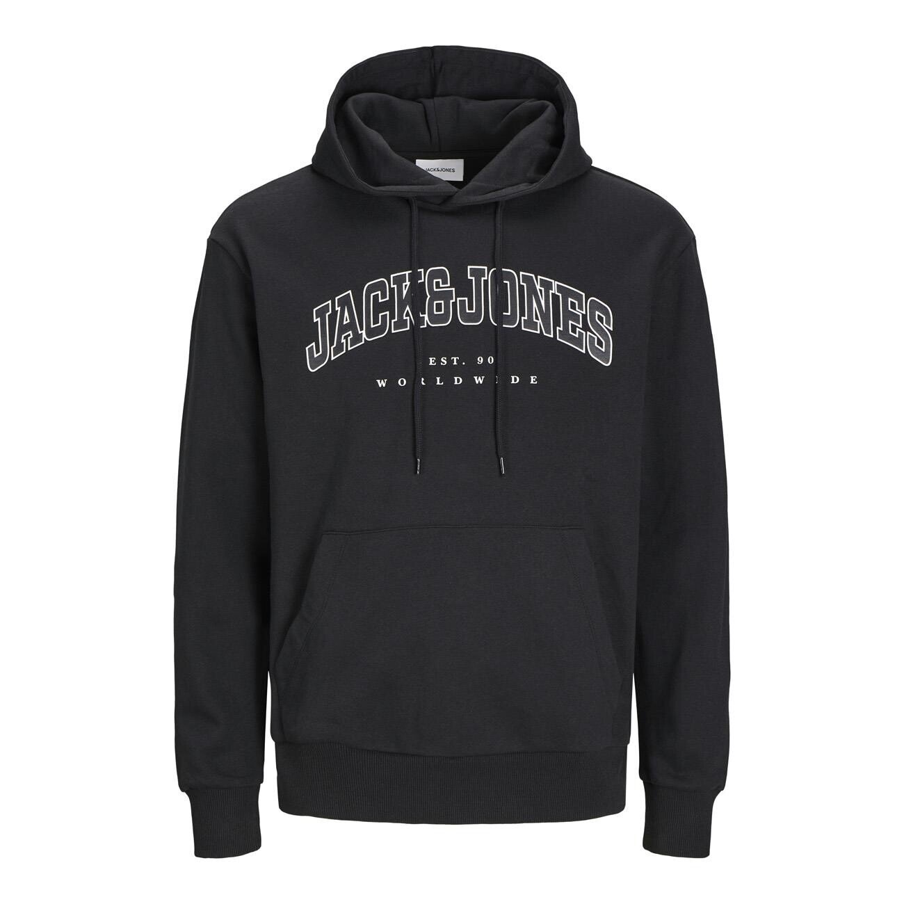 Jack & Jones 12256521 Jjecaleb Varsity Sweat Hood Noos Siyah - 1