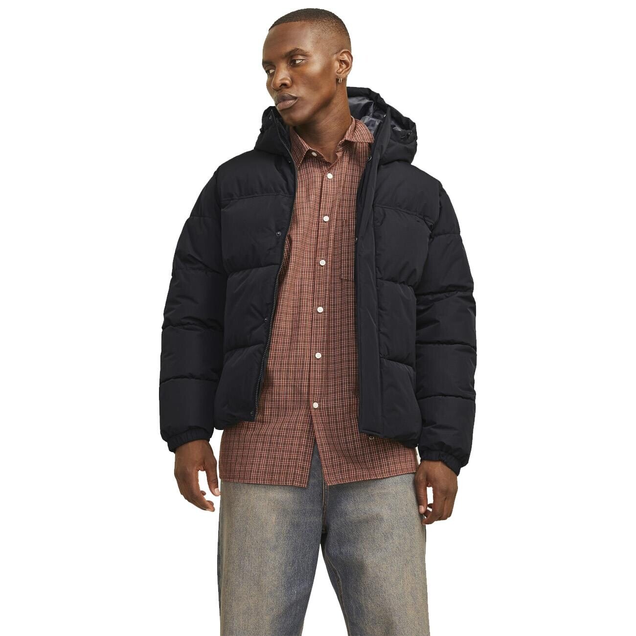 Jack & Jones 12256974 Jjebradley Puffer Hood Sn Siyah - 2