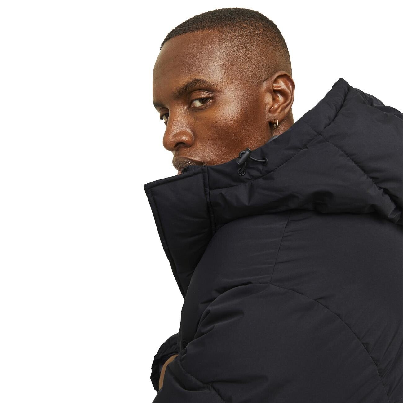 Jack & Jones 12256974 Jjebradley Puffer Hood Sn Siyah - 4