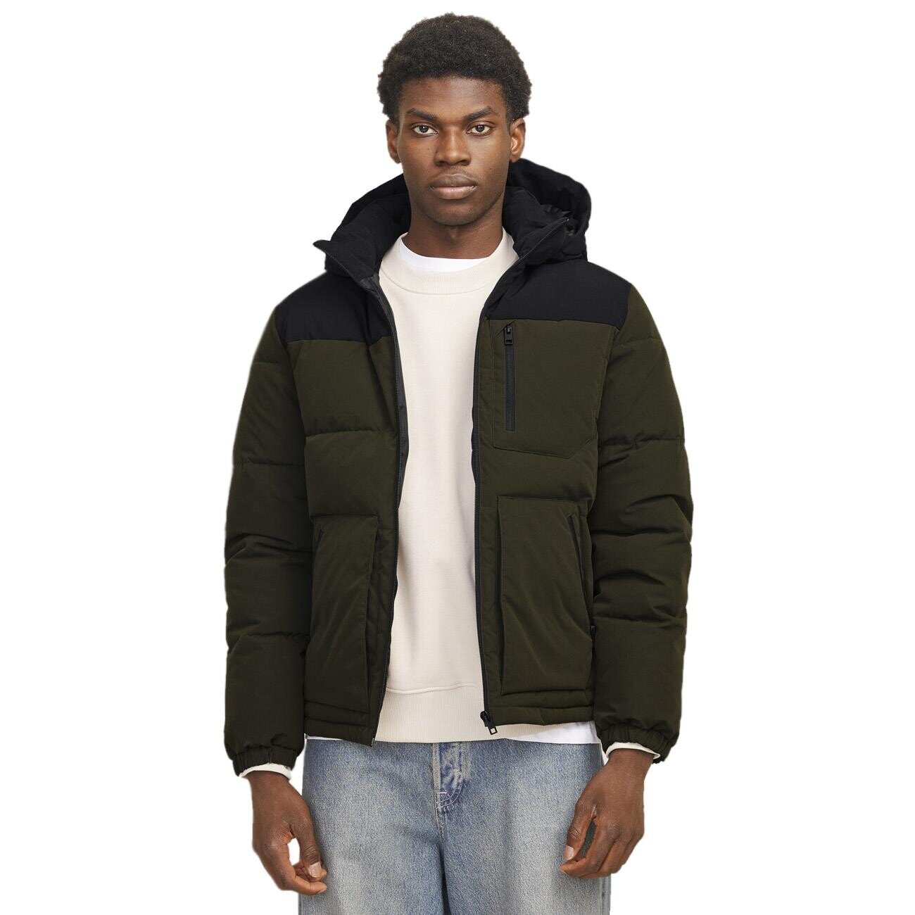 Jack & Jones 12258416 Jjeotto Puffer Ceket Sn Haki - 2