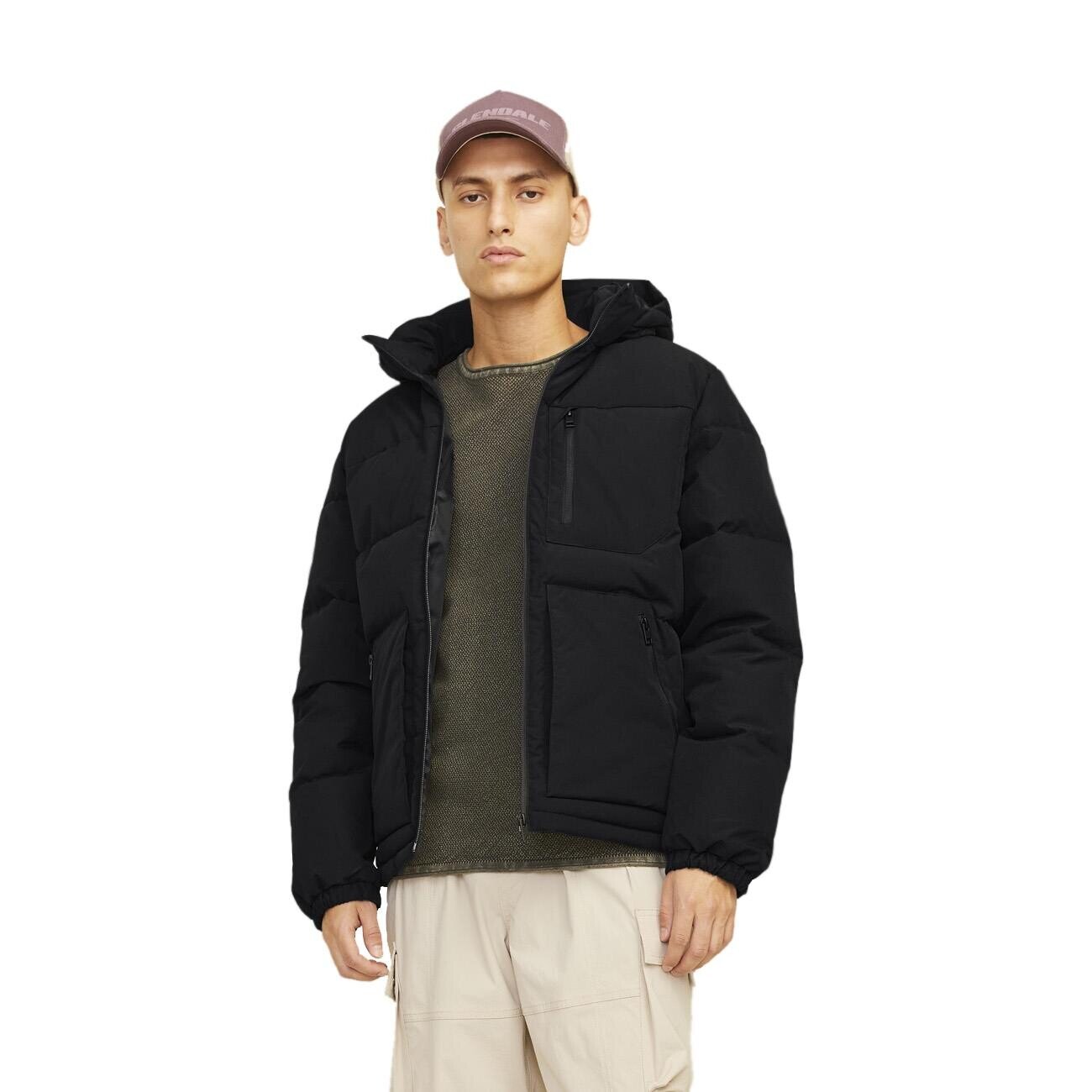 Jack & Jones 12258416 Jjeotto Puffer Ceket Sn Siyah - 4