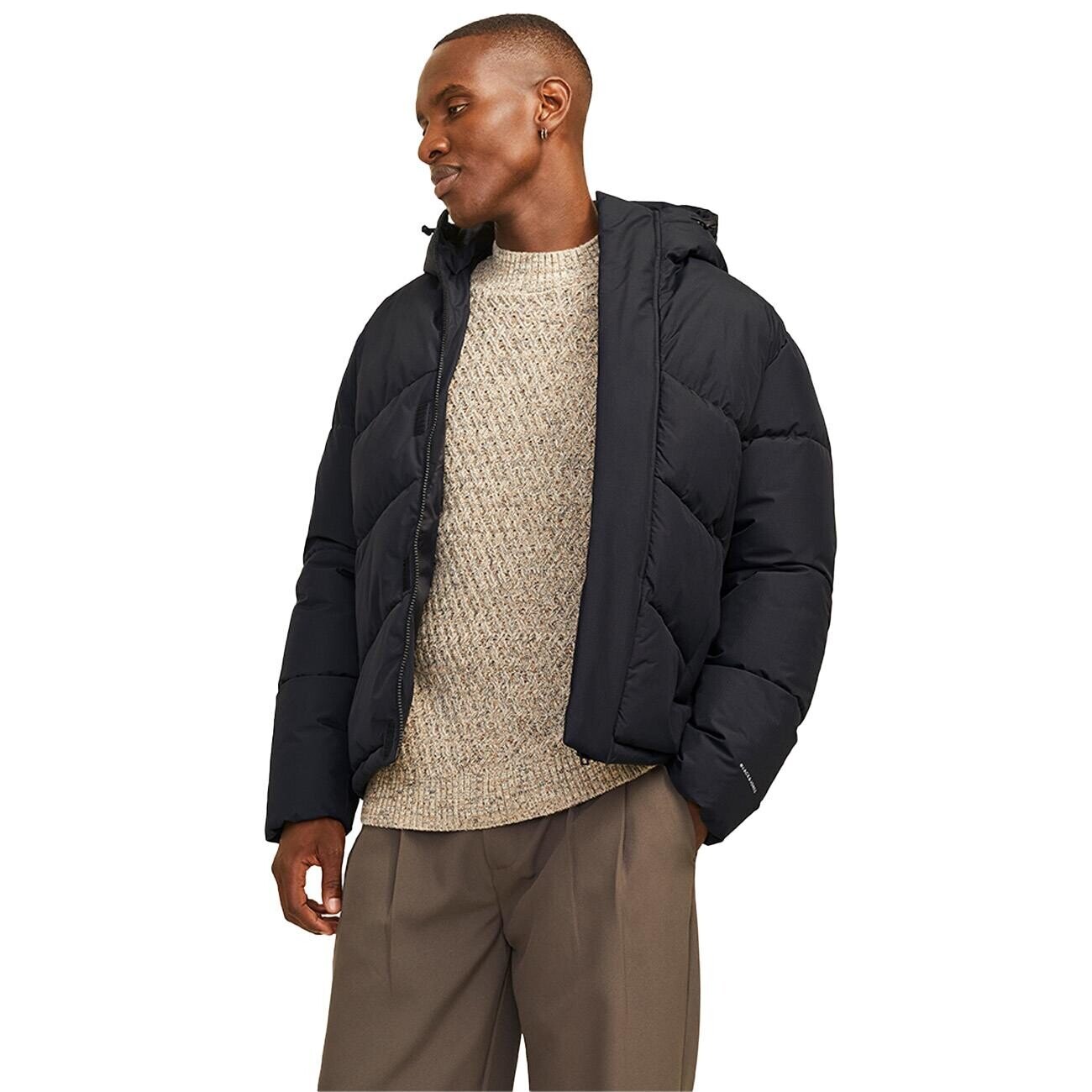 Jack & Jones 12259850 Jjworld Puffer Ceket Siyah - 2