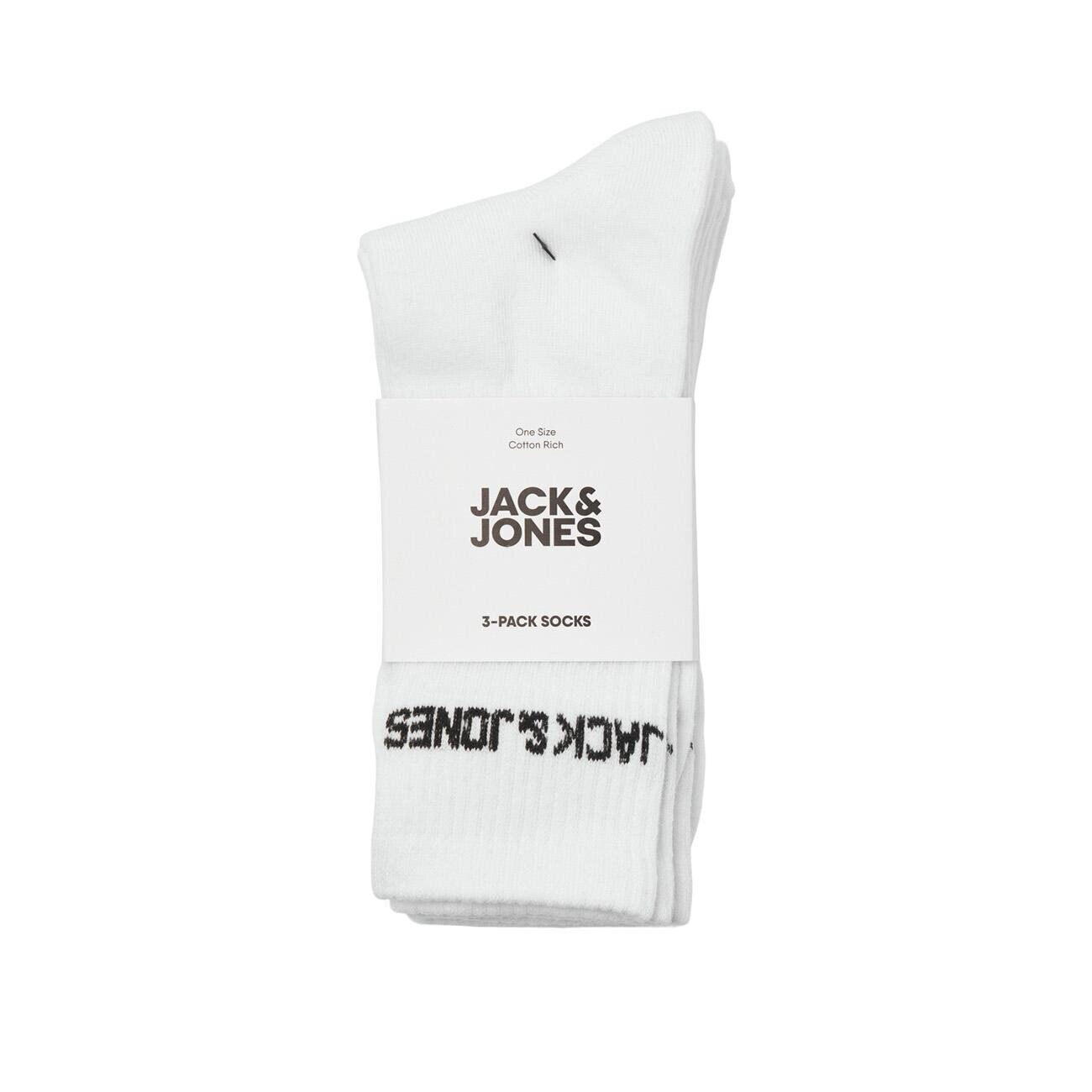 Jack & Jones 12260083 Jacmelvin Tennis Çorap 3'lü Noos Beyaz - 2