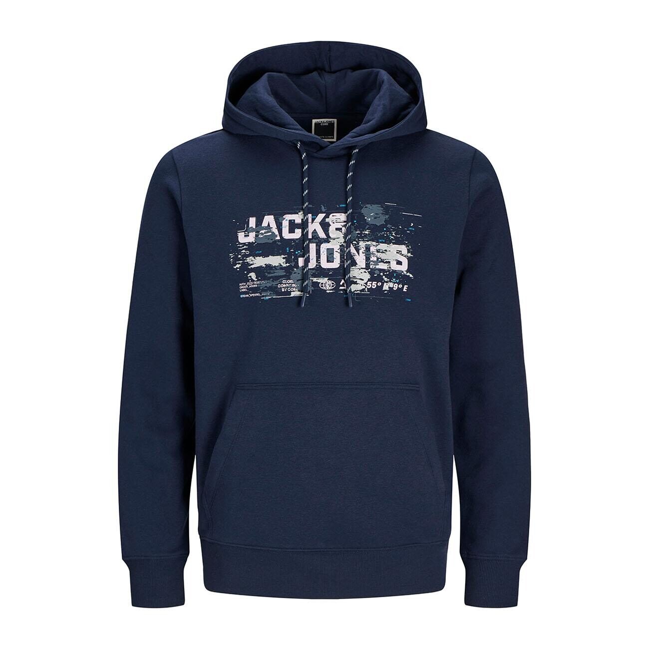 Jack & Jones 12261670 Jcooutdoor Logo Sweat Hood Sn Lacivert - 1