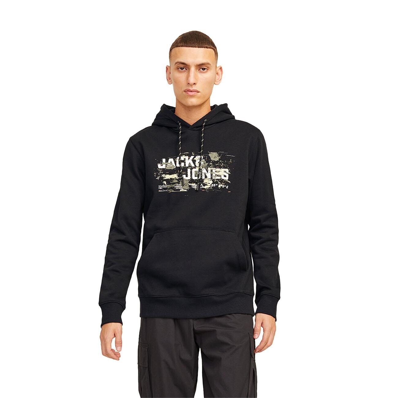 Jack & Jones 12261670 Jcooutdoor Logo Sweat Hood Sn Siyah - 2