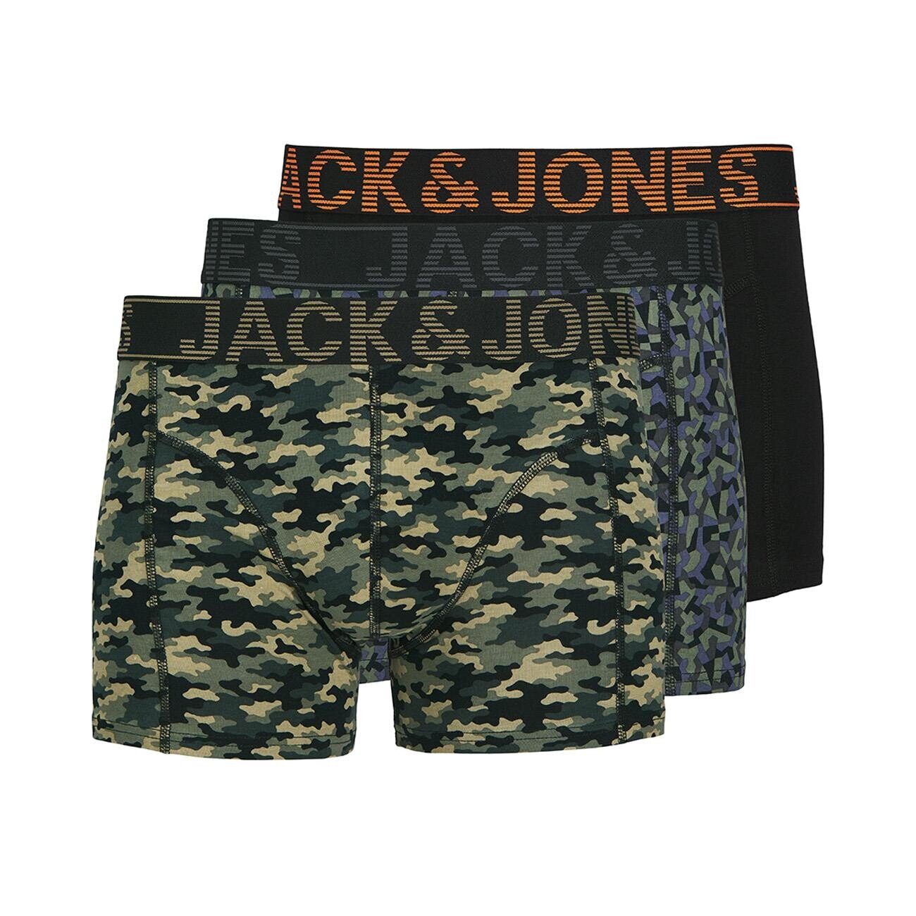 Jack & Jones 12263733 Jacjonah Flower 3'lü Boxer Sn Siyah - 1