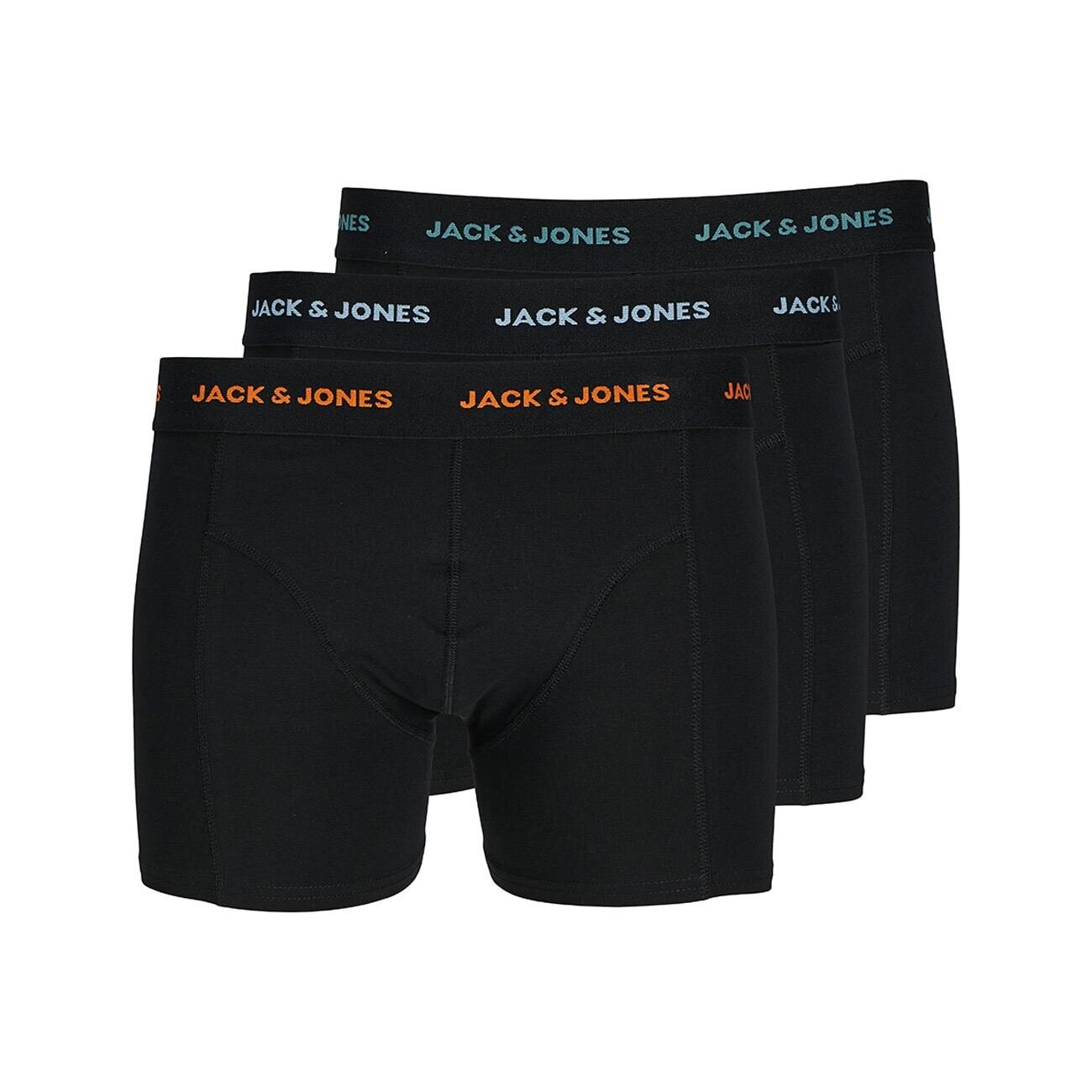 Jack & Jones 12263876 Jacmarvin Solid 3'lü Boxer Siyah - 1