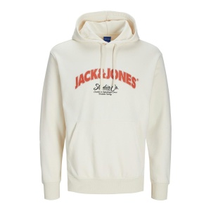 Jack & Jones 12267584 Jorbronx Arch Big Sweat Hood Ub Beyaz 