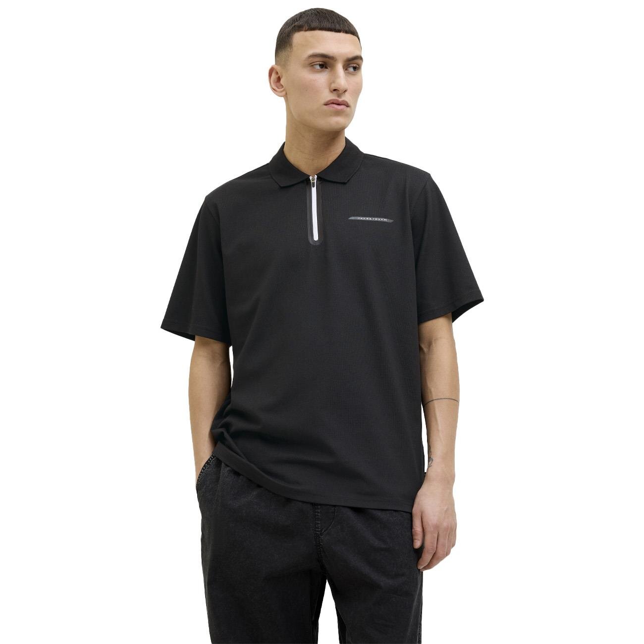 Jack & Jones 12273127 Jcofusion Pique Polo Ss Sn Siyah - 2