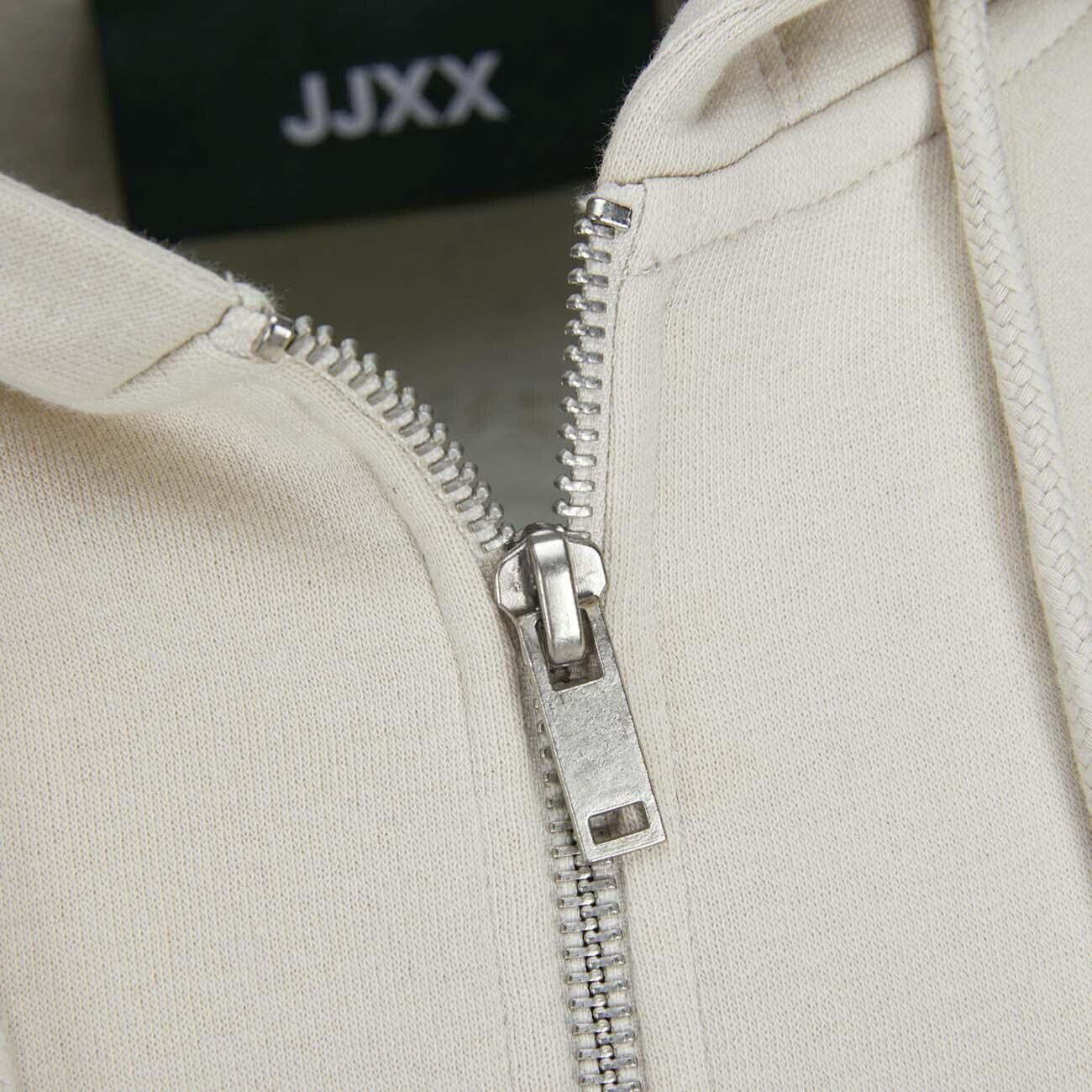 JJXX 12258450 Jxalfa Reg Ls Every Logo Zip Hood Swt Sn Bej - 3