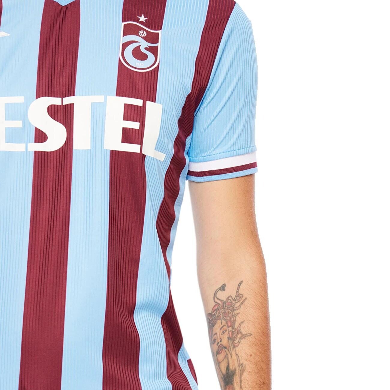 Joma 9212110 Trabzonspor Lisanslı Çubuklu Forma Bordo-Mavi - 3