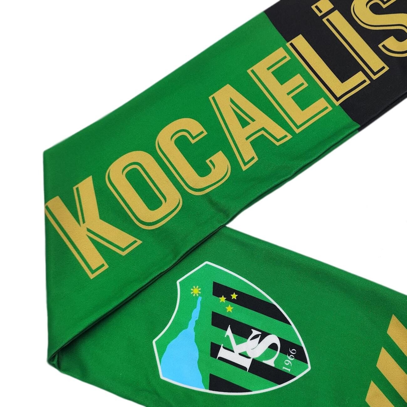 Kocaelispor Lisanslı Altın Şal Atkı Yeşil-Altın - 3