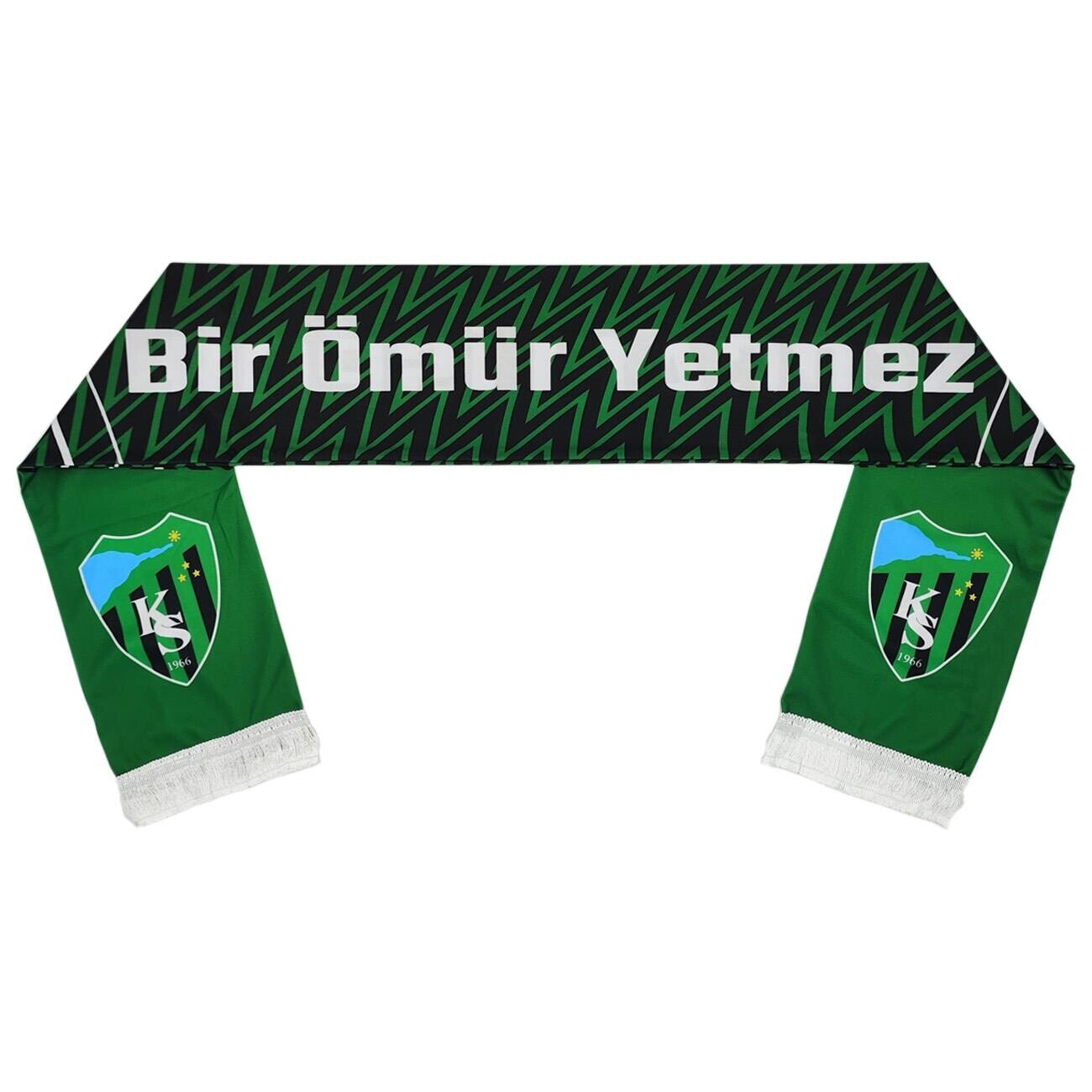 Kocaelispor Lisanslı Bir Ömür Yetmez Şal Atkı Yeşil-Siyah - 3