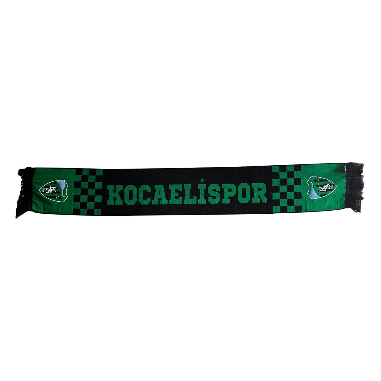 Kocaelispor Lisanslı Damalı Dokuma Atkı Yeşil-Siyah - 2